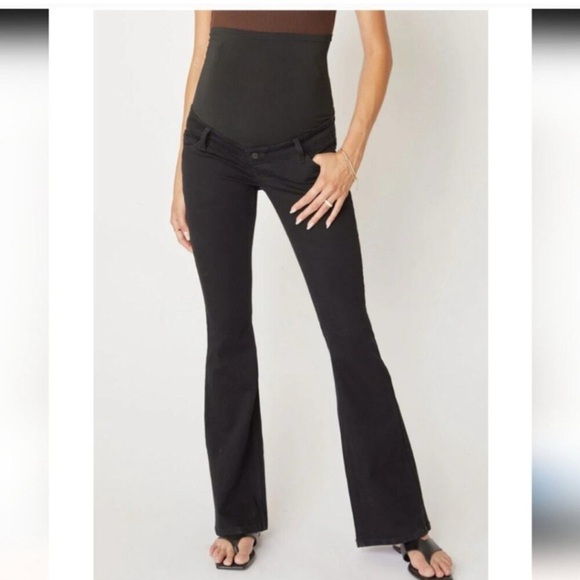 KanCan Maternity NWT Diana Black Flare Bootcut Traditional Jeans 13/30 - Picture 4 of 6